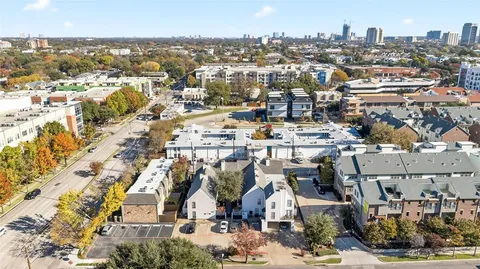 an aerial view of a city