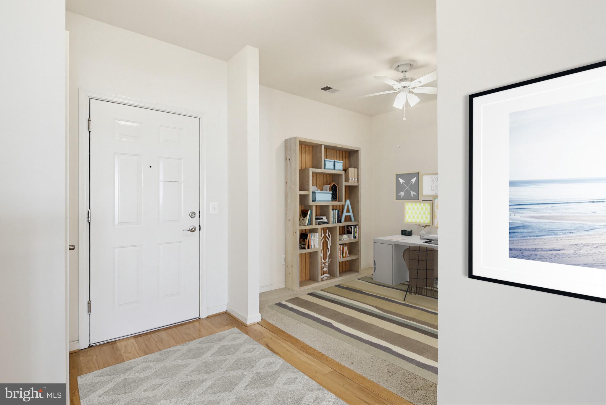 8901 Brauerton Road, Unit 301 Ellicott City, MD 21043 - Photo 5 of 49 Foyer / Office / Den Virtually Staged