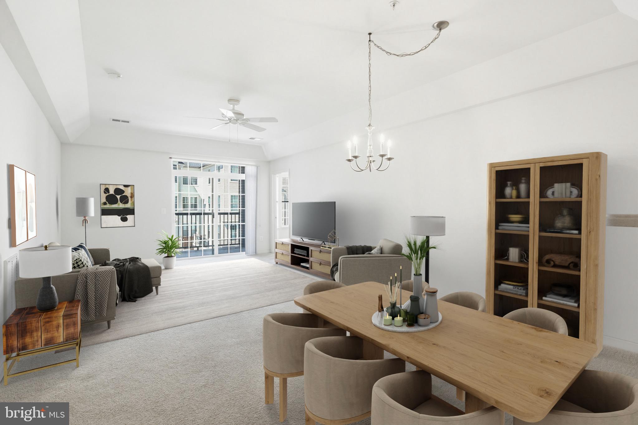 8901 Brauerton Road, Unit 301 Ellicott City, MD 21043 - Photo 6 of 49 Living Room / Dining Room Virtually Staged