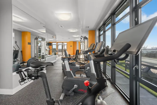 a view of a terrace with seating space