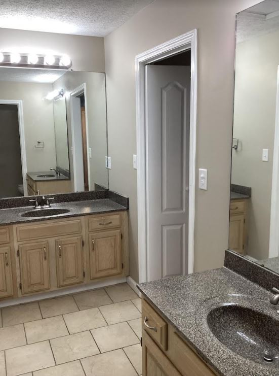 1105 Bark Ridge Circle Hopkinsville, KY 42240 - Photo 23 of 29 a bathroom with a granite countertop sink and a mirror