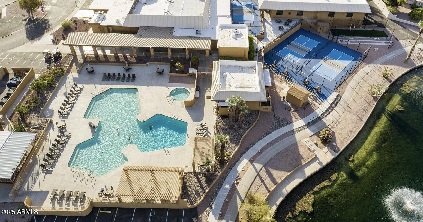716 South Privet Way Mesa, AZ 85208 - Photo 40 of 40 an aerial view of a house with swimming pool and sitting area
