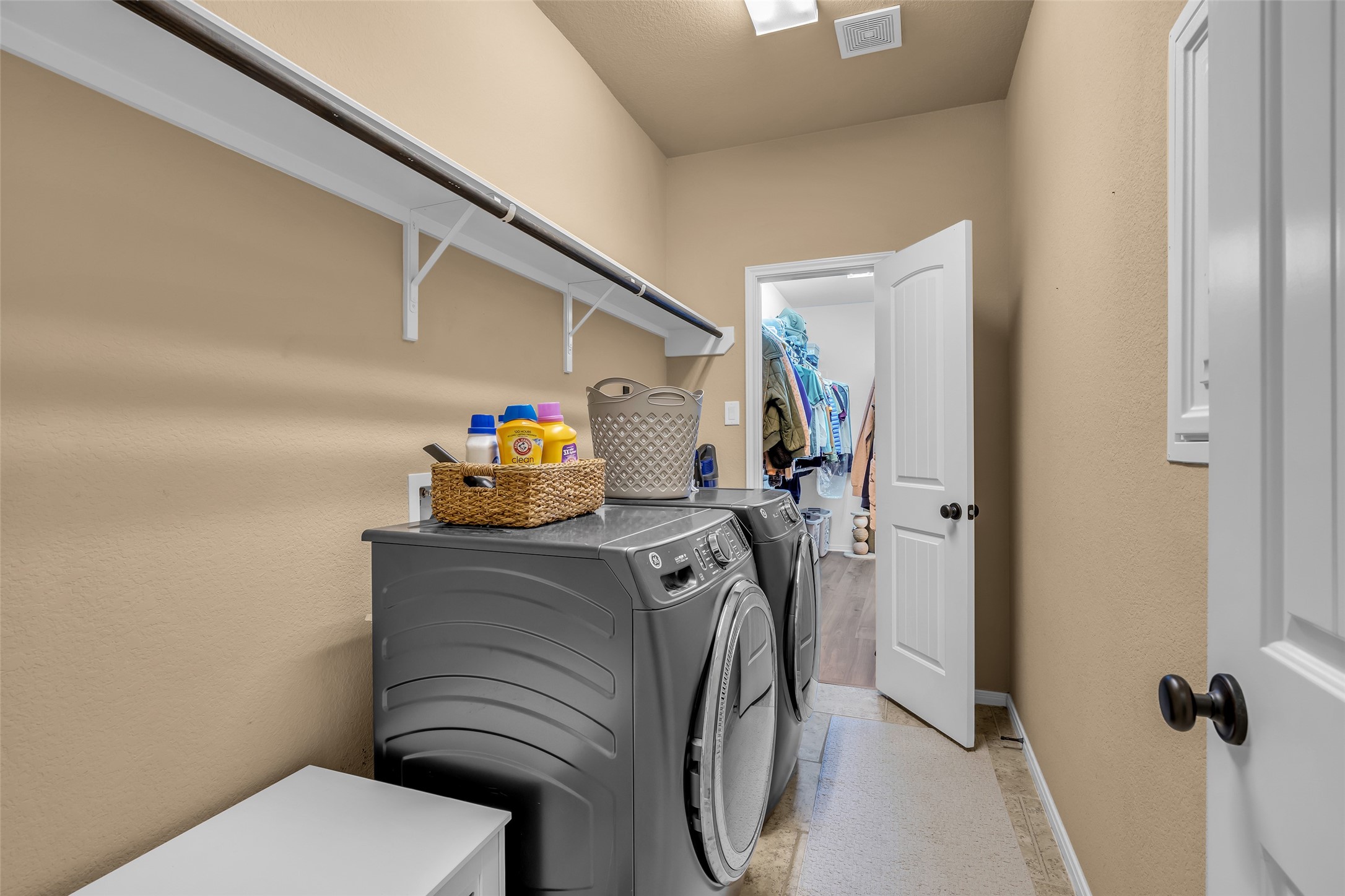 4503 Fenway Park Way Spring, TX 77389 - Photo 25 of 36 Oversized laundry has room for a secondary fridge with pass through to primary closet