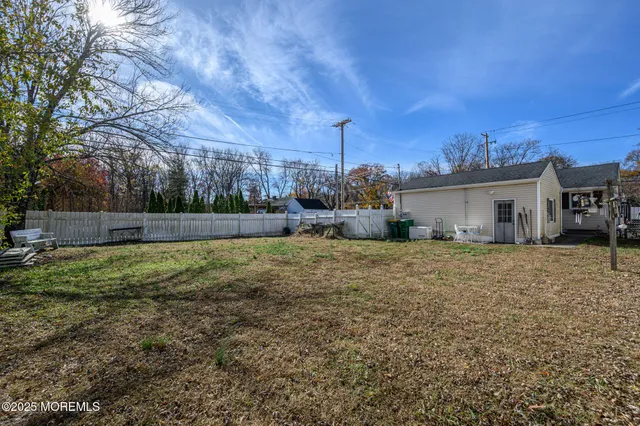 a backyard of a house