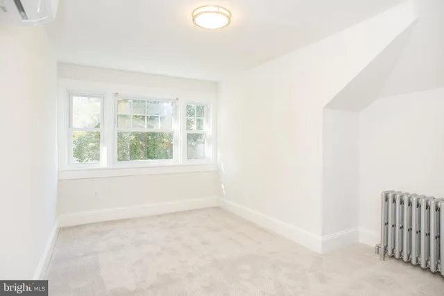 an empty room with a window