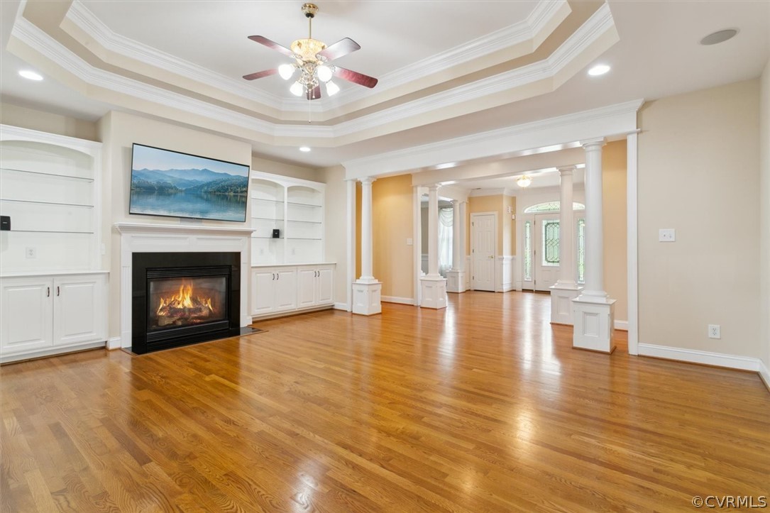 4035 Powhatan Secondary Williamsburg, VA 23188 - Photo 15 of 50 a view of empty room with wooden floor and fireplace