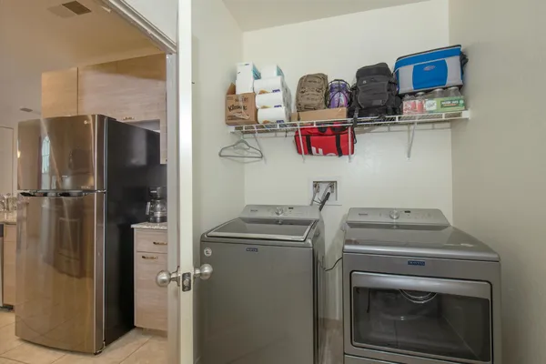 a room with storage and utility