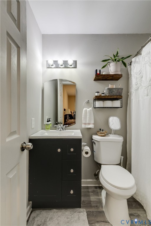 1030 Rock Spring Road Bumpass, VA 23024 - Photo 20 of 34 a bathroom with a toilet sink and mirror