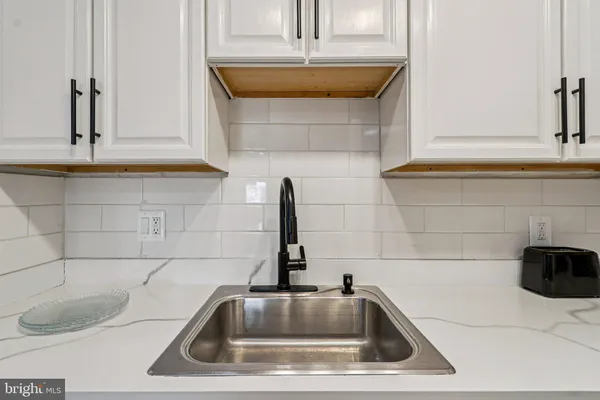 a sink and a mirror