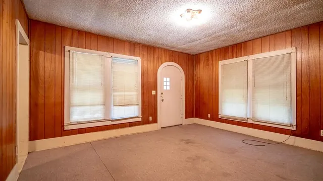 an empty room with entrance