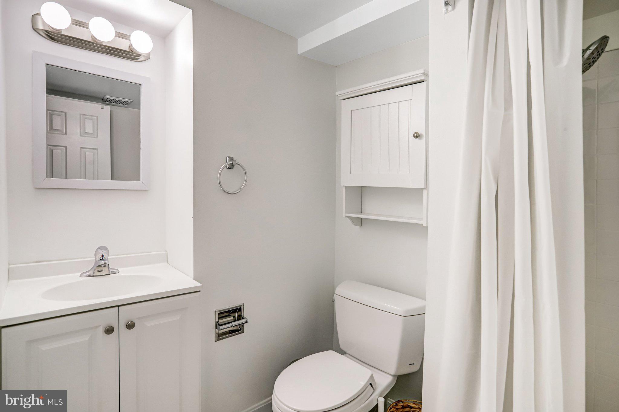 12 Rhode Island Avenue Northwest Washington, DC 20001 - Photo 69 of 74 a bathroom with a toilet a sink and mirror