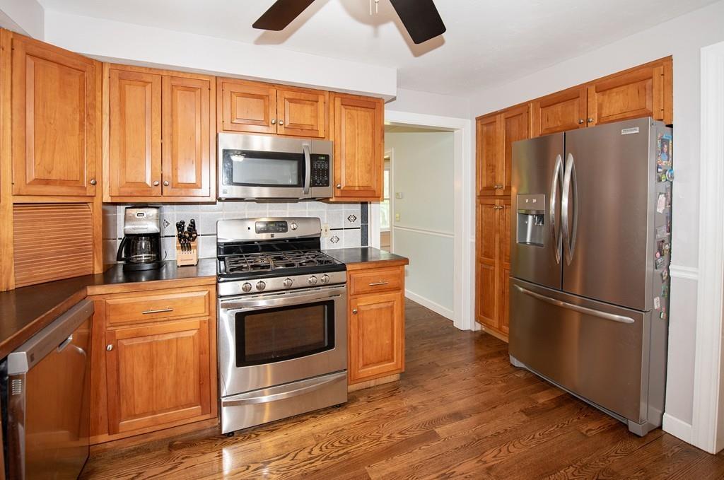 195 Kaleva Road Lancaster, MA 01523 - Photo 17 of 39 a kitchen with stainless steel appliances a refrigerator stove and microwave
