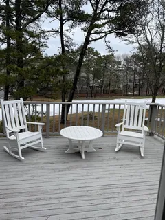 a view of outdoor space with seating