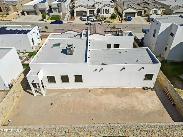 a view of a white building