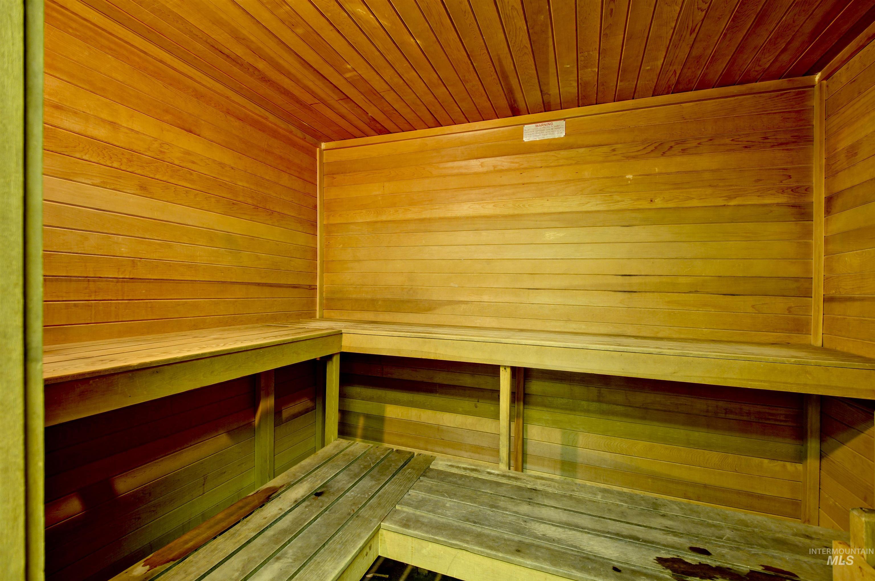 3695 South Gekeler Lane, Unit 18 Boise, ID 83706 - Photo 31 of 33 Relaxing sauna with wooden ceiling and wood walls