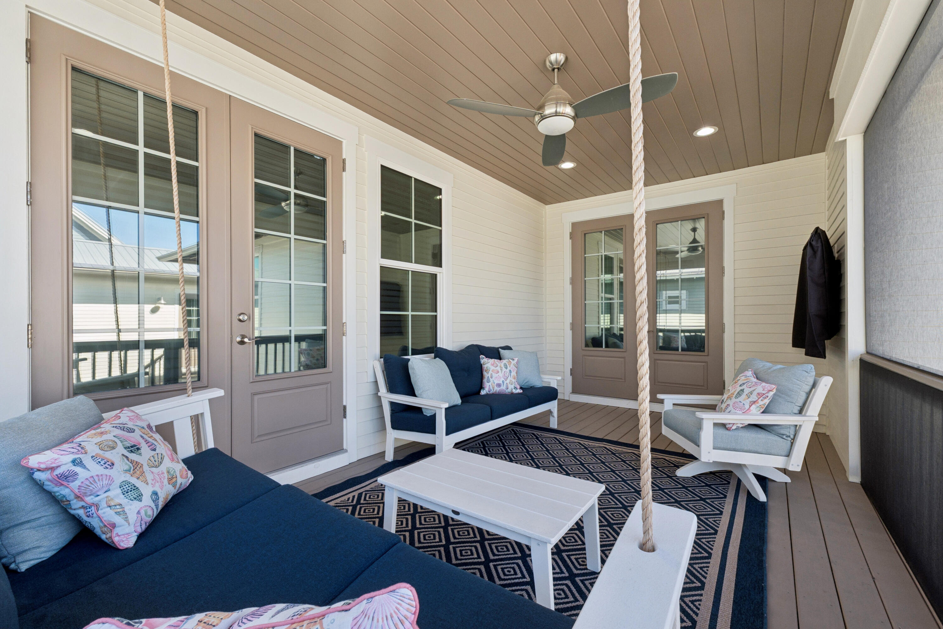 342 Beach Bike Way Inlet Beach Inlet Beach, FL 32461 - Photo 34 of 77 a living room with furniture and a flat screen tv