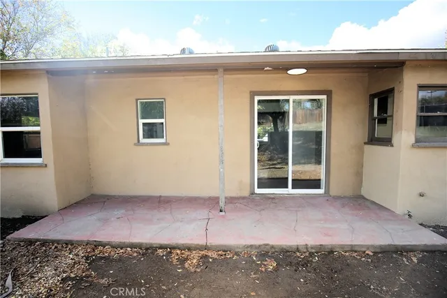a backyard of a house
