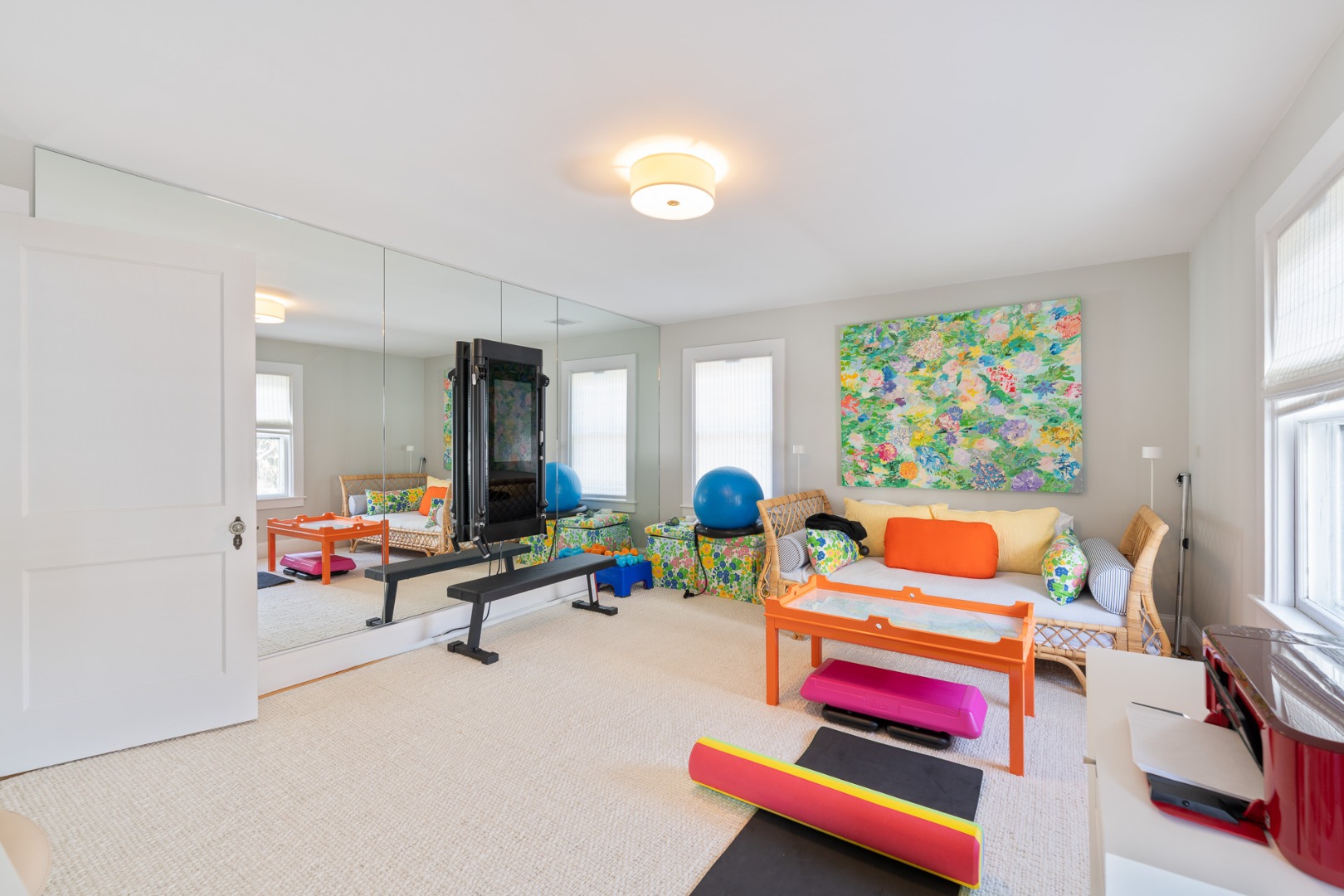 2 Silver Street Nantucket, MA 02554 - Photo 18 of 30 a reading room with furniture and a flat screen tv
