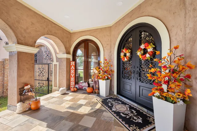 a front view of a house