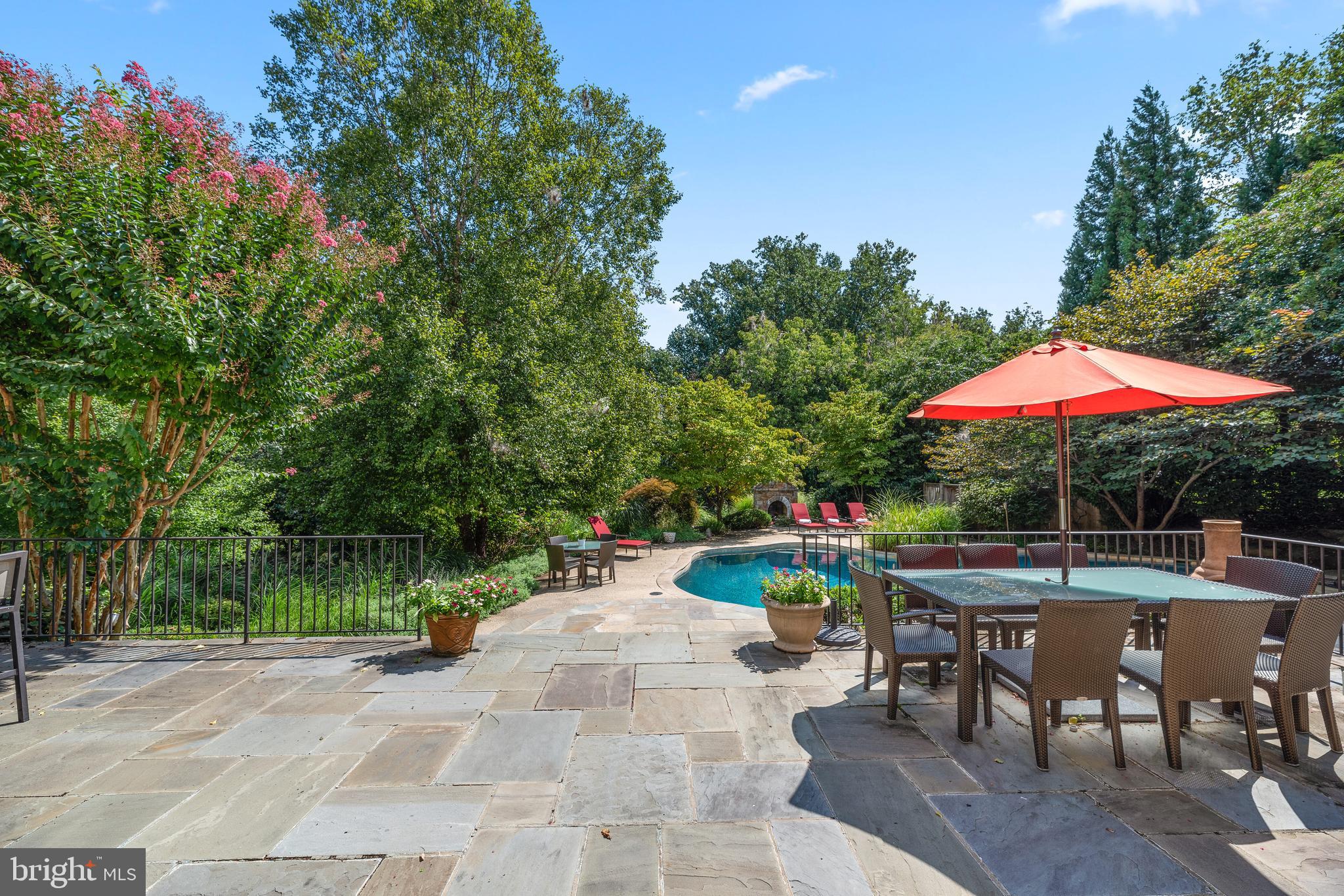 10818 Red Barn Lane Potomac, MD 20854 - Photo 15 of 141 Flagstone Patio + Heated Saltwater Pool