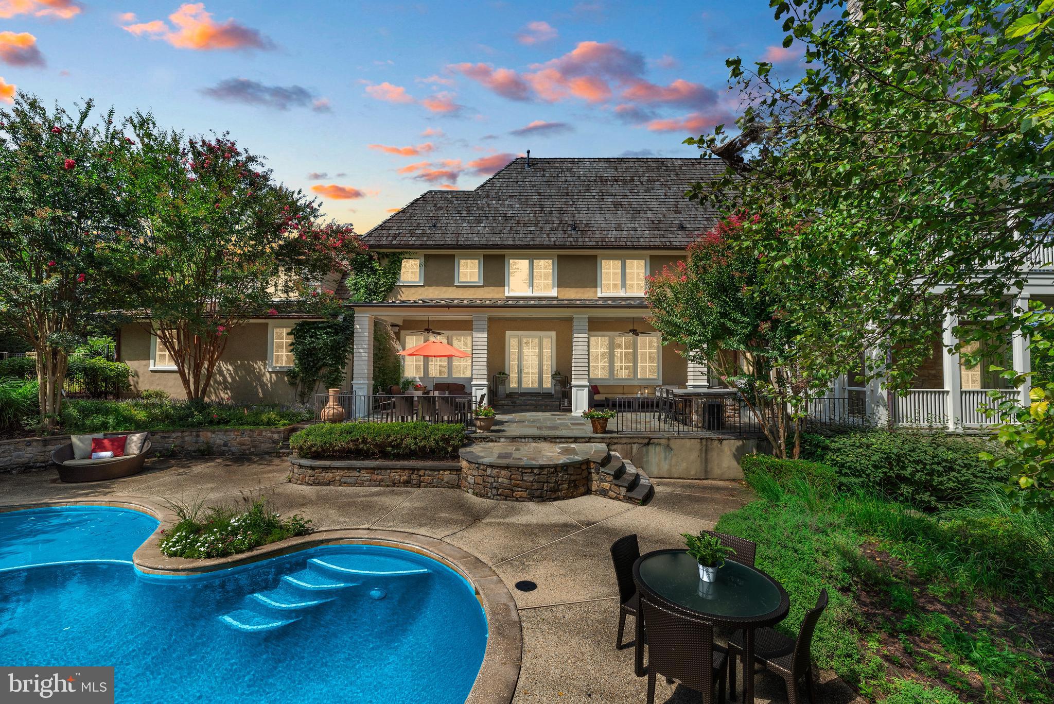10818 Red Barn Lane Potomac, MD 20854 - Photo 24 of 141 Poolside at dusk