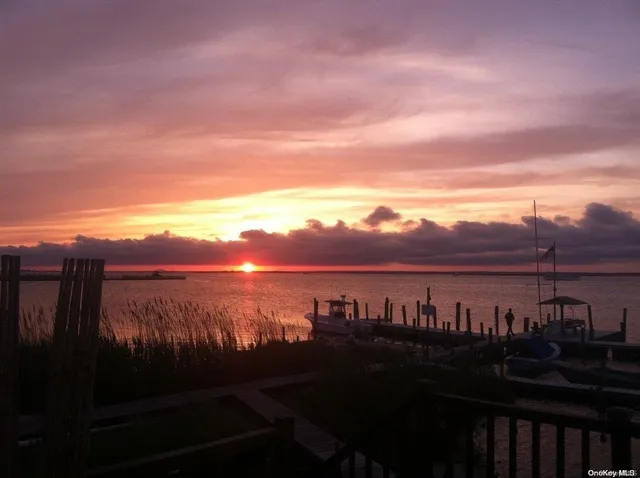 a view of a lake from a city