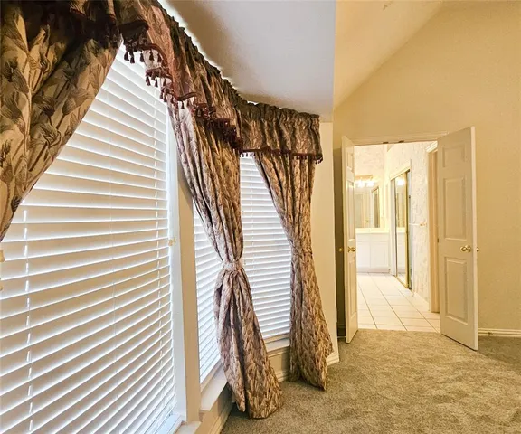 a view of a wooden door