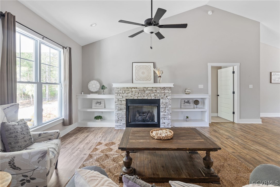 3925 Old Ridge Road Farmville, VA 23901 - Photo 17 of 50 a living room with furniture and a fireplace