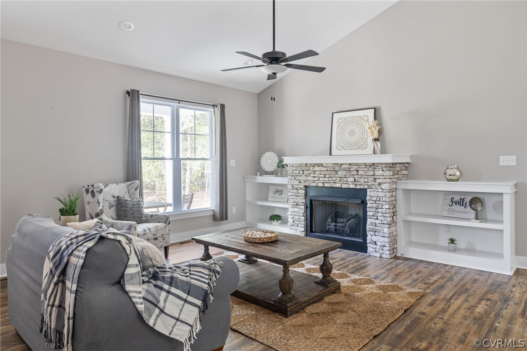 3925 Old Ridge Road Farmville, VA 23901 - Photo 7 of 50 a living room with furniture and a fireplace