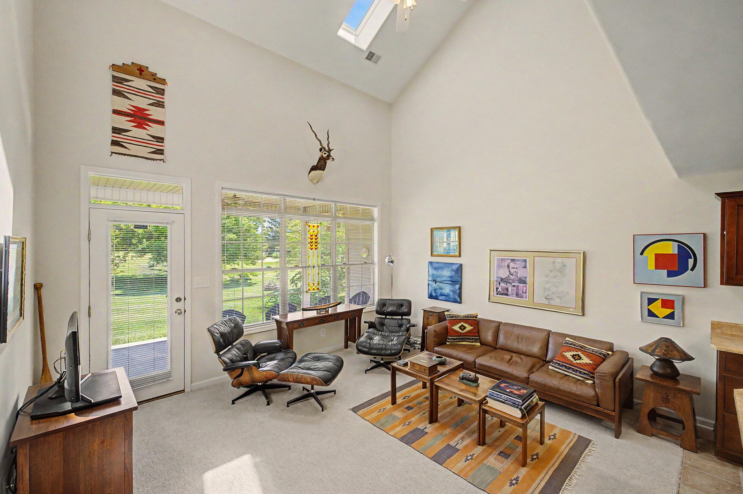 149 Mission Path Georgetown, KY 40324 - Photo 6 of 32 Cathedral ceiling and skylights, window wall to the golf course view