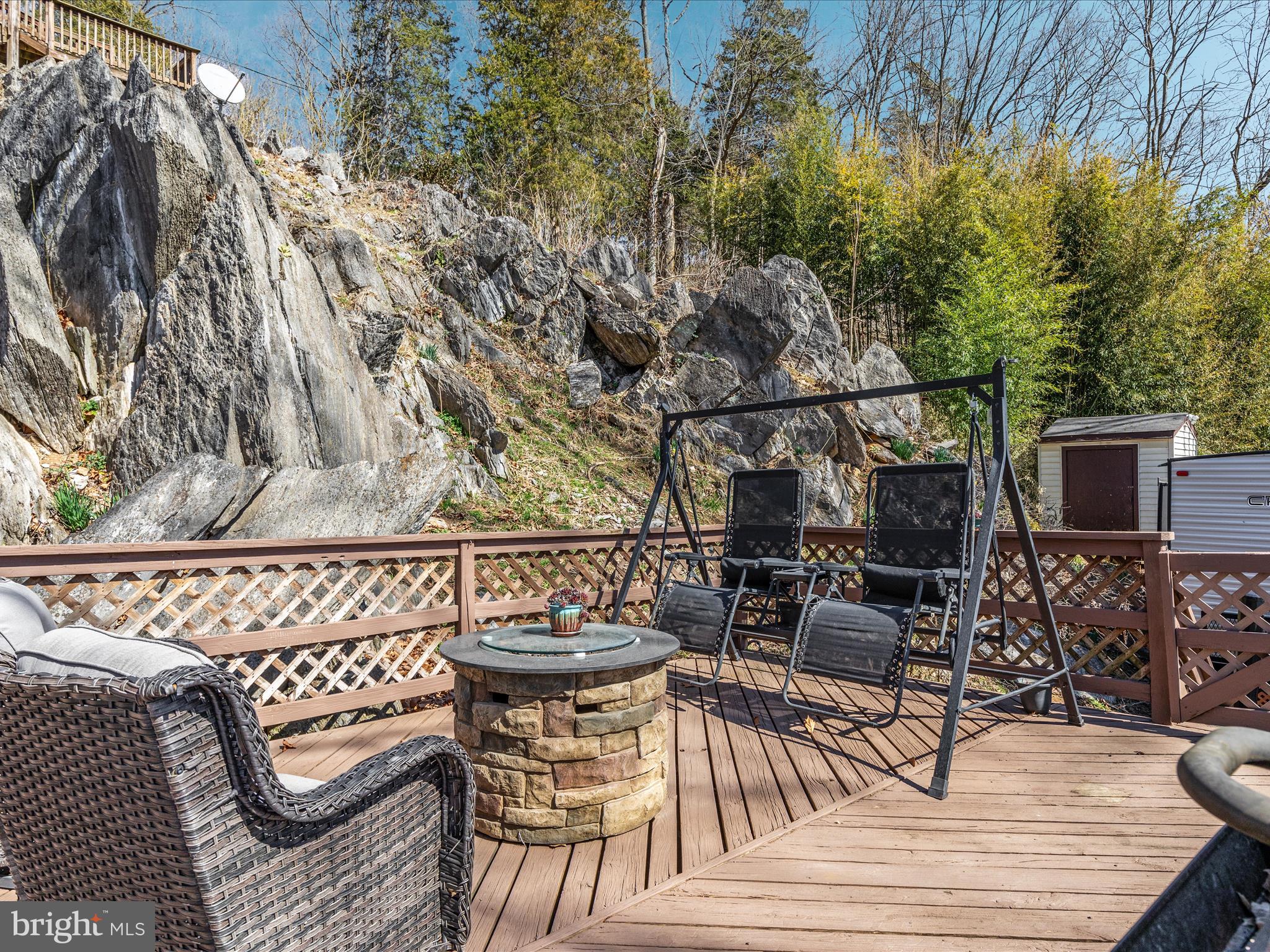 646 Old Dam Road Front Royal, VA 22630 - Photo 50 of 88 a view of a chairs and table on the terrace