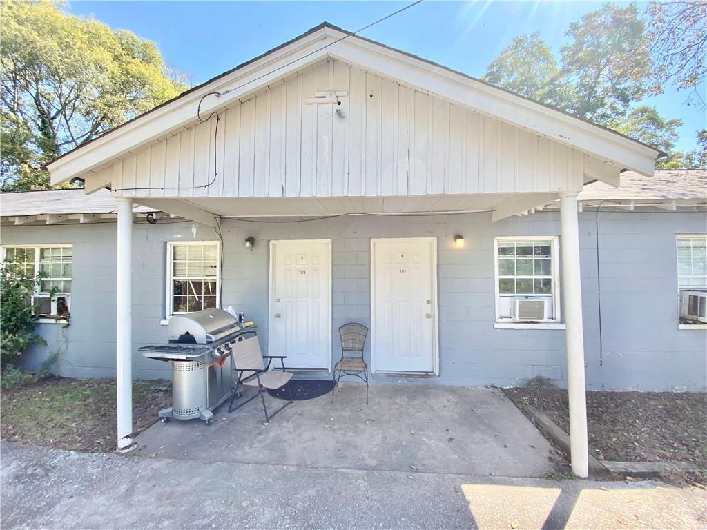 a backyard of a house