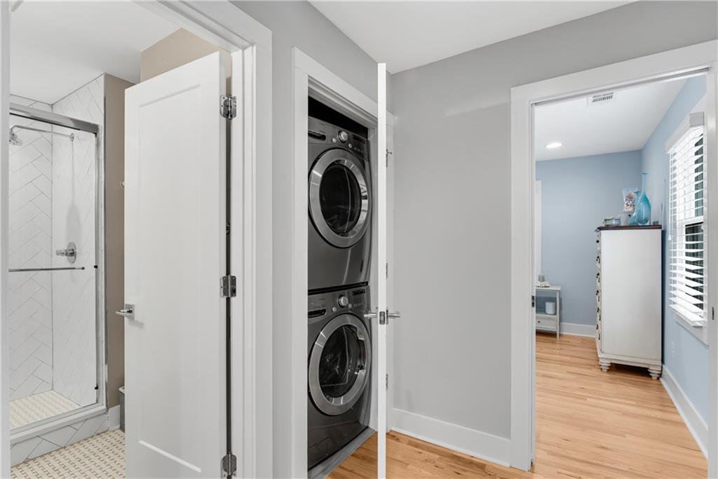 114 Tye Street Southeast Atlanta, GA 30316 - Photo 29 of 48 a view of a storage and utility room with washer and dryer