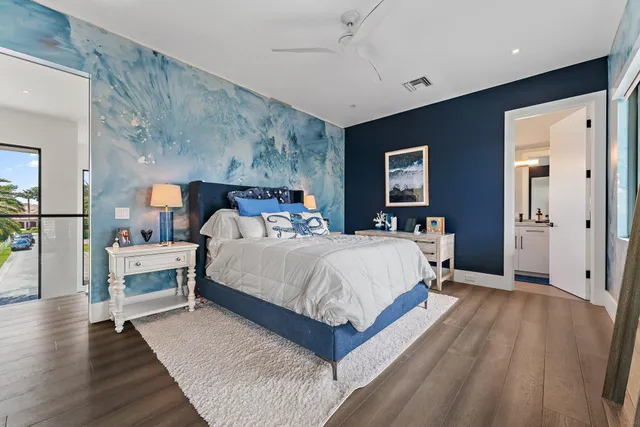 a dinning area with furniture and a potted plant