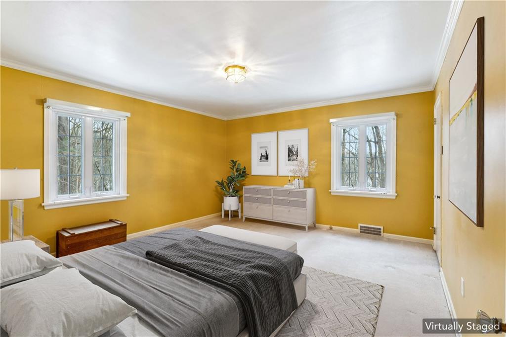 2508 Woodbine Road Aliquippa, PA 15001 - Photo 20 of 46 a bedroom with a bed and wooden floor