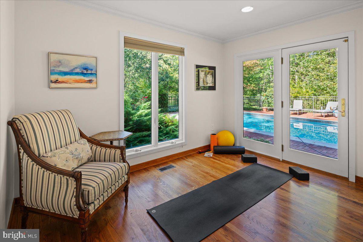 1005 Stuart Road Princeton, NJ 08540 - Photo 12 of 42 Yoga room/6th bedroom off office overlooking pool