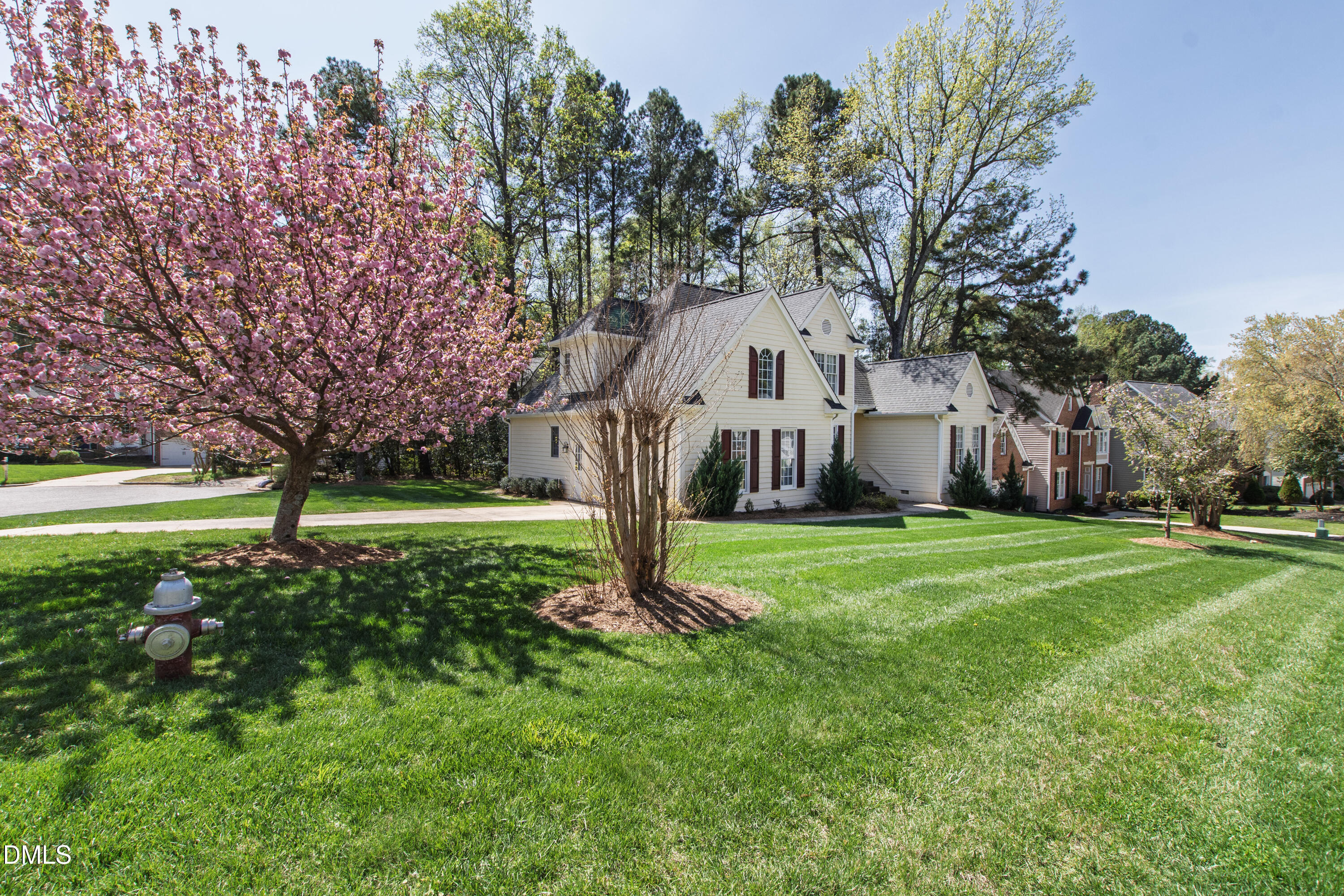 913 Tanworth Drive Raleigh, NC 27615 - Photo 42 of 48 a front view of a house with garden and trees