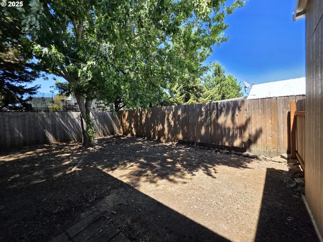 a backyard of a house