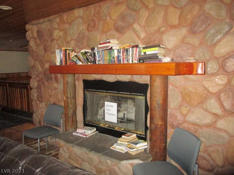 17236 Sr Highway Caliente, NV 89008 - Photo 26 of 34 Massive Stone Fireplace - Both Upstairs & Downstairs