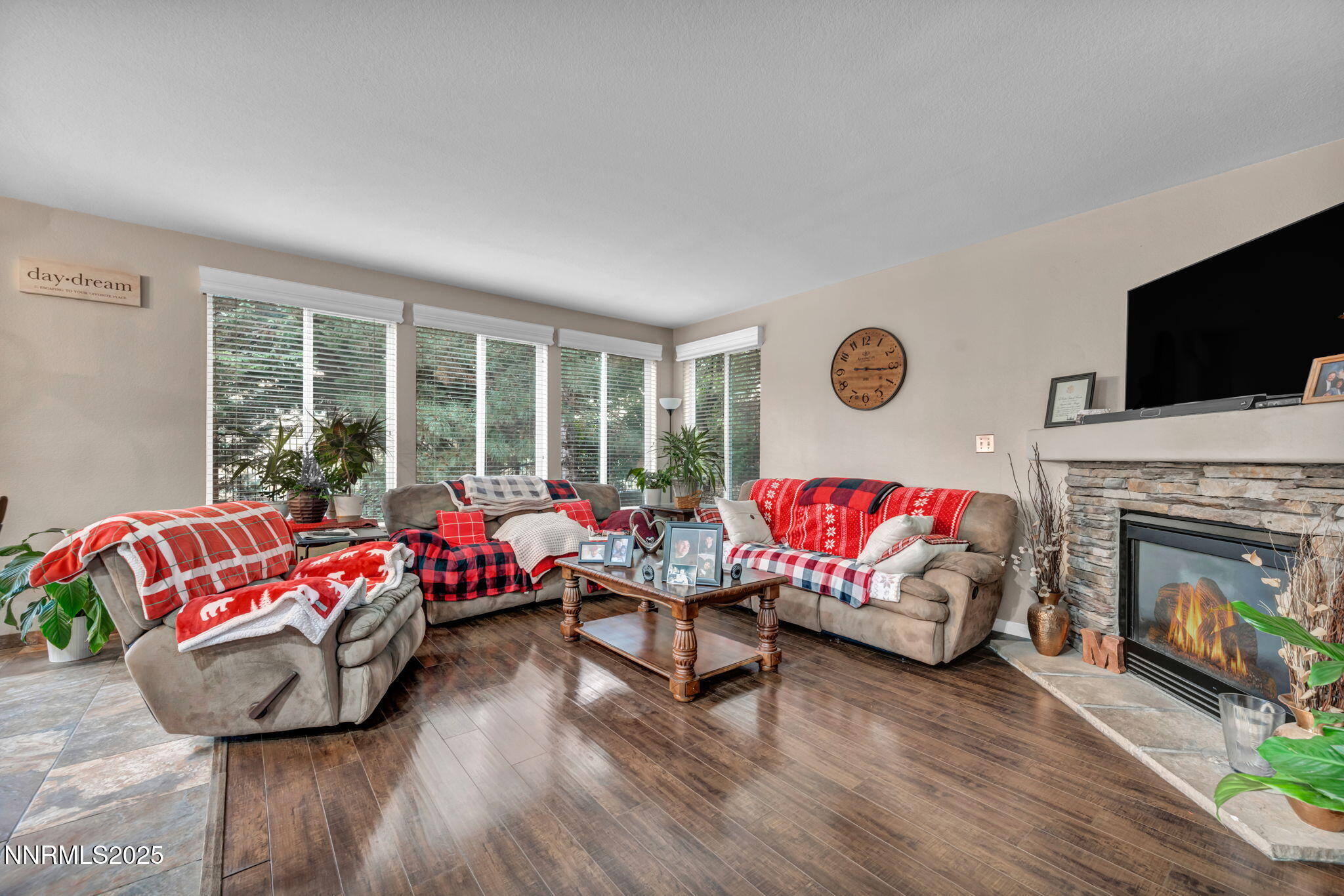 2971 Fox Trail Drive Reno, NV 89523 - Photo 5 of 45 a living room with furniture fireplace and flat screen tv