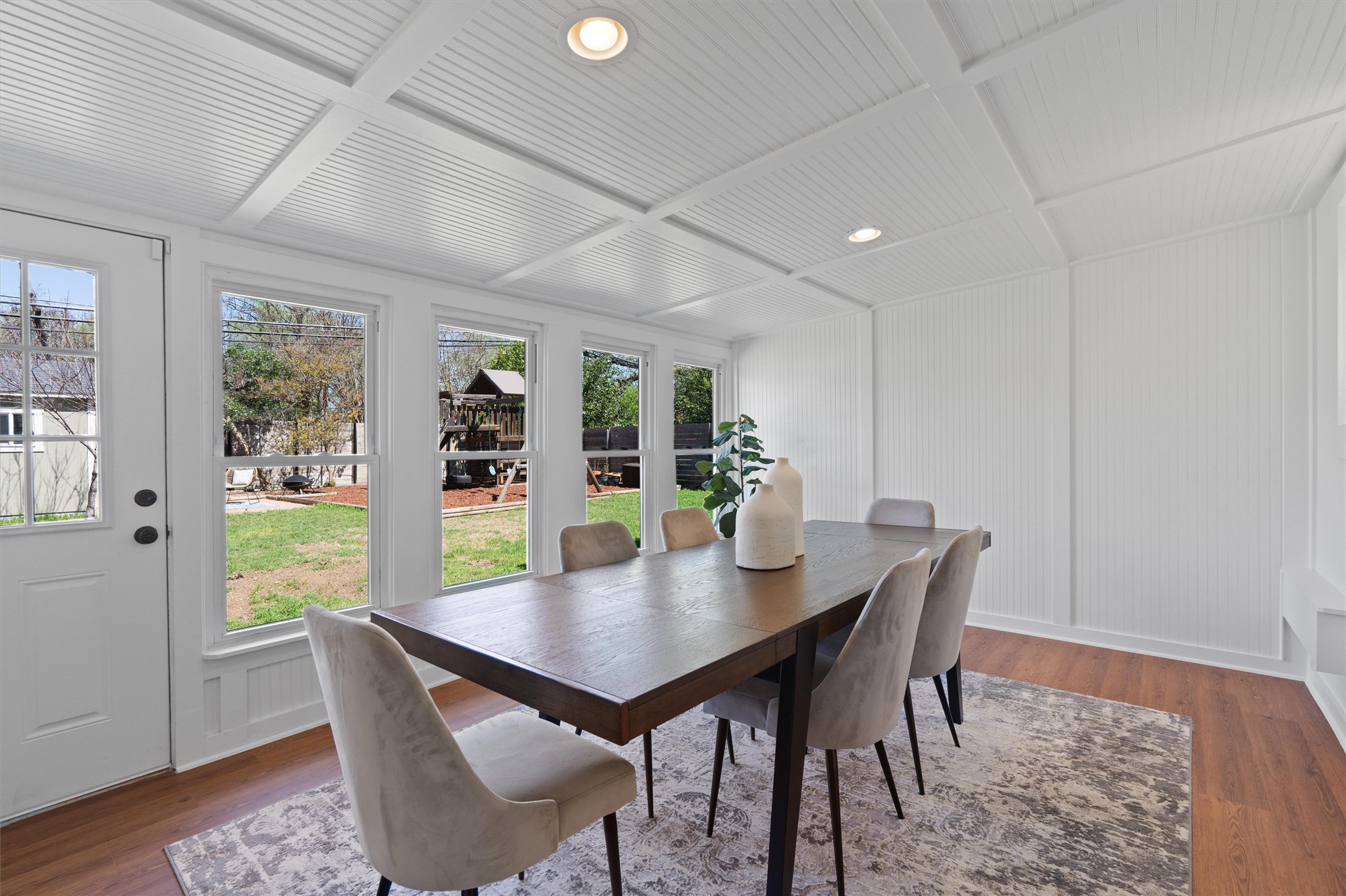 1904 Morrow Street Austin, TX 78757 - Photo 15 of 28 Wrapped in windows and natural light, the dining area has a bright, cheerful feel that makes everyday meals feel a little better.