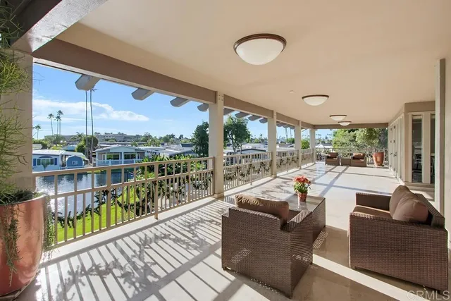 a view of balcony with couch