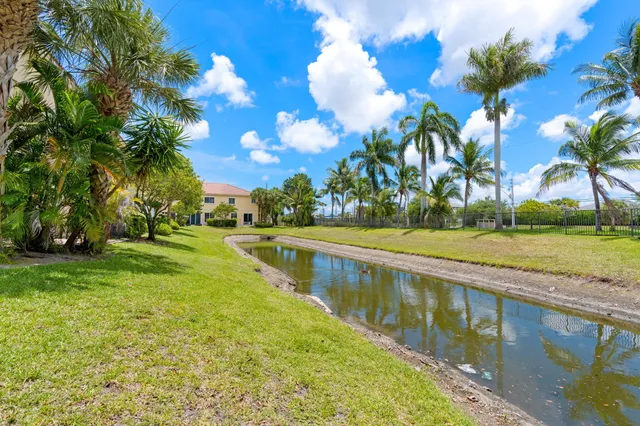 a view of an outdoor space and swimming pool
