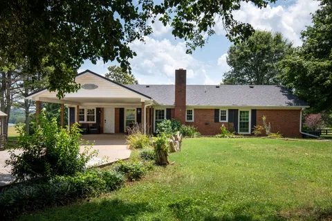 a garden view with a lake view