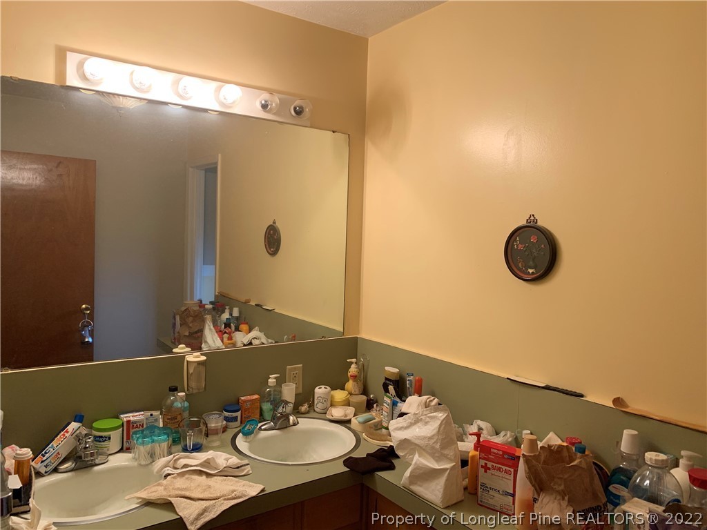 350 Horseshoe Road Aberdeen, NC 28315 - Photo 20 of 47 a bathroom with a sink mirror and vanity