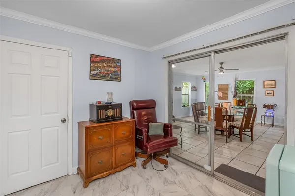 a view of a livingroom with furniture