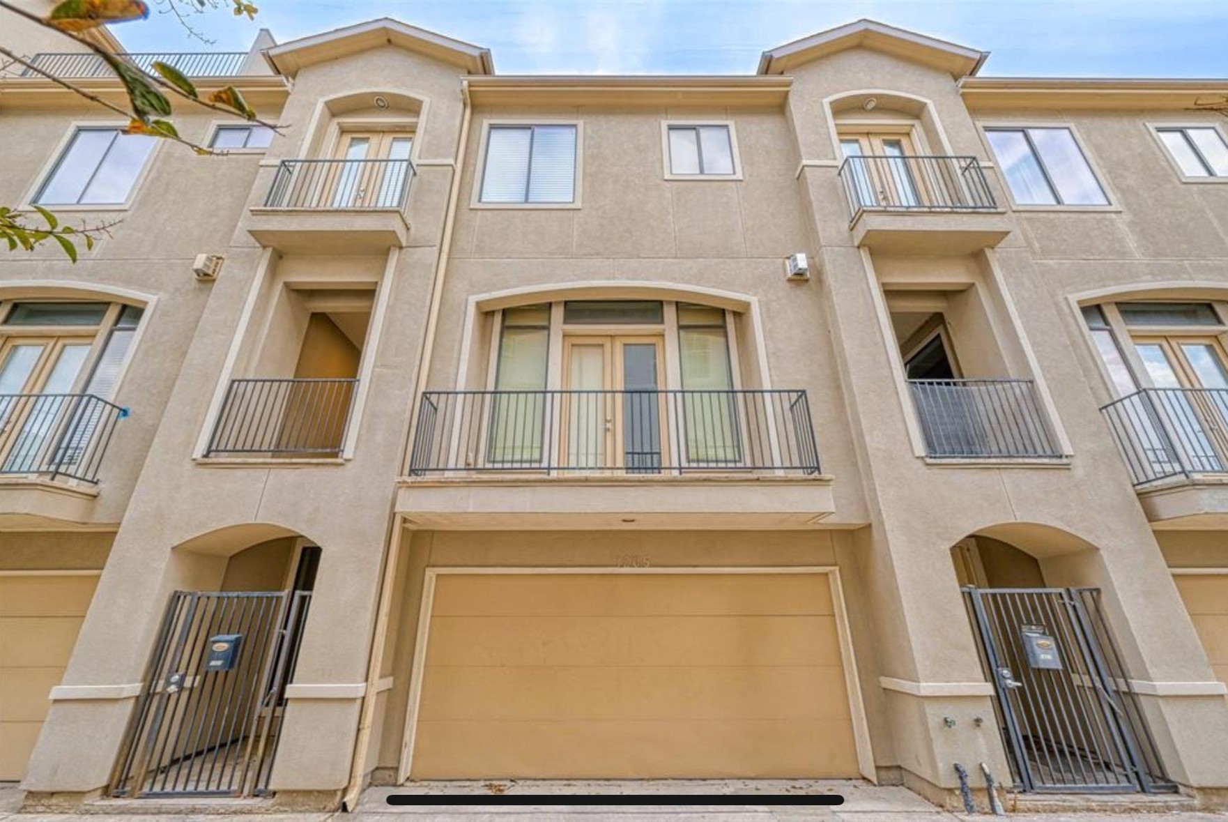 a front view of a multi story residential apartment building