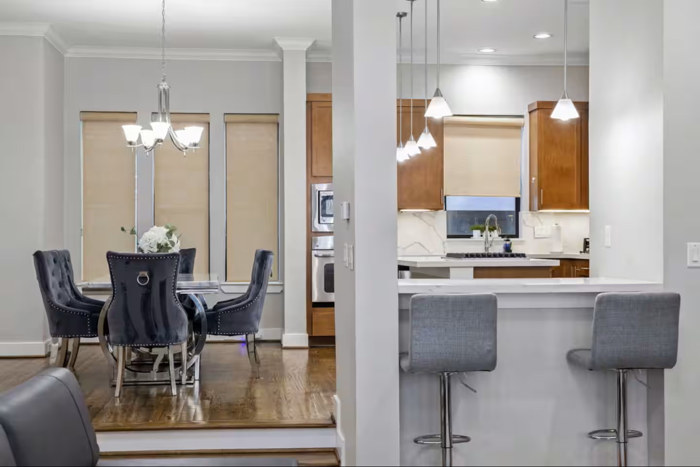 1205 Detering Street Houston, TX 77007 - Photo 11 of 30 a view of kitchen with cabinets and dining table