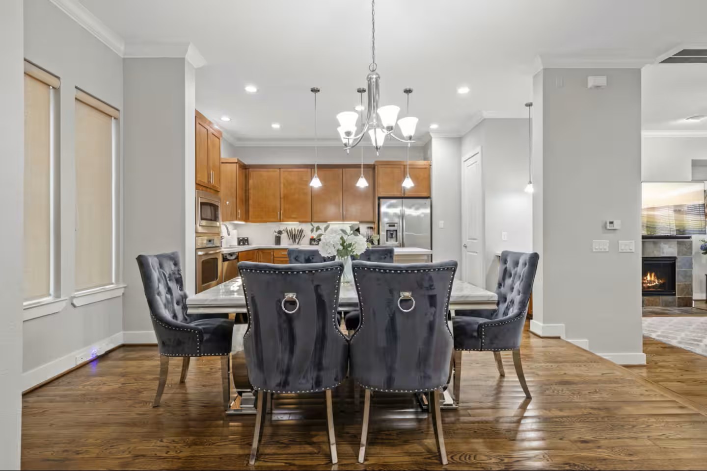 1205 Detering Street Houston, TX 77007 - Photo 13 of 30 a view of a dining room with furniture and wooden floor