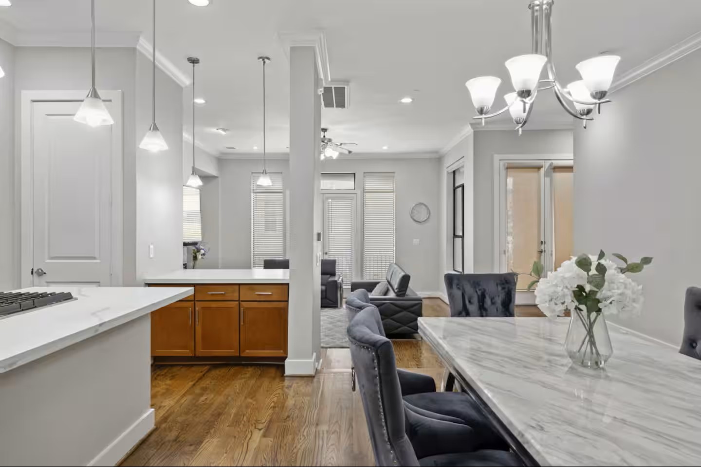 1205 Detering Street Houston, TX 77007 - Photo 14 of 30 a large kitchen with a table and chairs